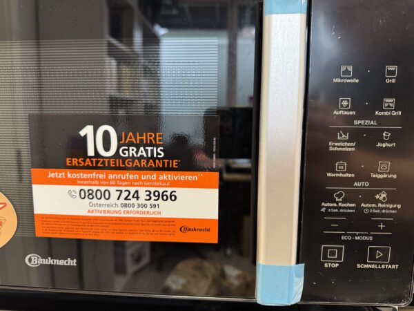 Bauknecht Mikrowelle 25L Garraum, 900W Leistung 1050W Grill Spezialprogramme – Bild 3