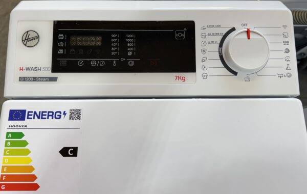 Hoover Toplader Waschmaschine 7KG 1200U/min Wi-Fi Bluetooth Energie: C – Bild 2