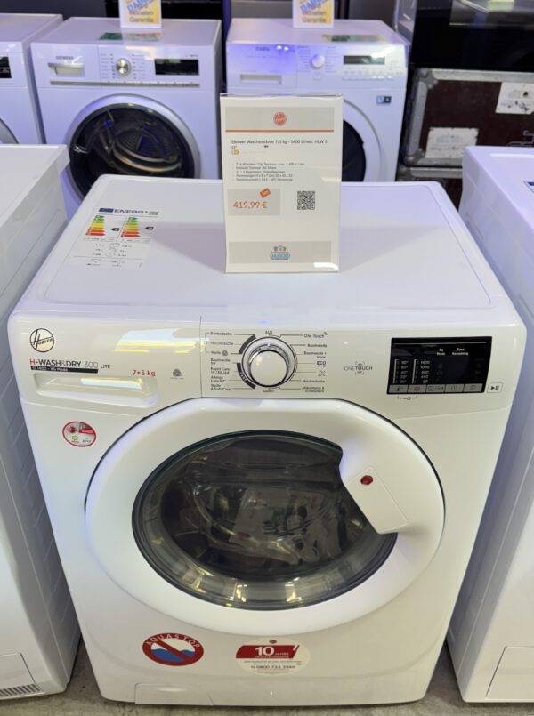 Hoover Waschtrockner 7KG Waschen 5KG Trocknen 1400U/min Energie: E NEU!