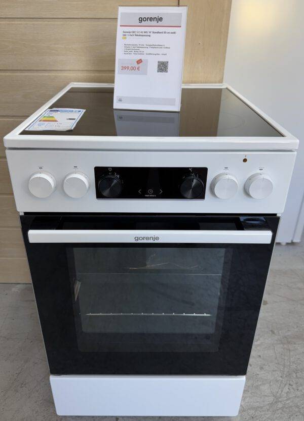 Gorenje Standherd 50cm weiß mit Ceranfeld und Staufach NEU