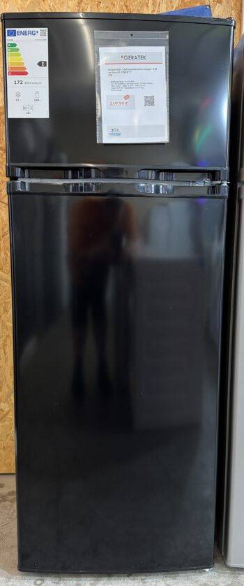 Geratek Kühl-Gefrierkombination 143cm schwarz 206L EEK: E