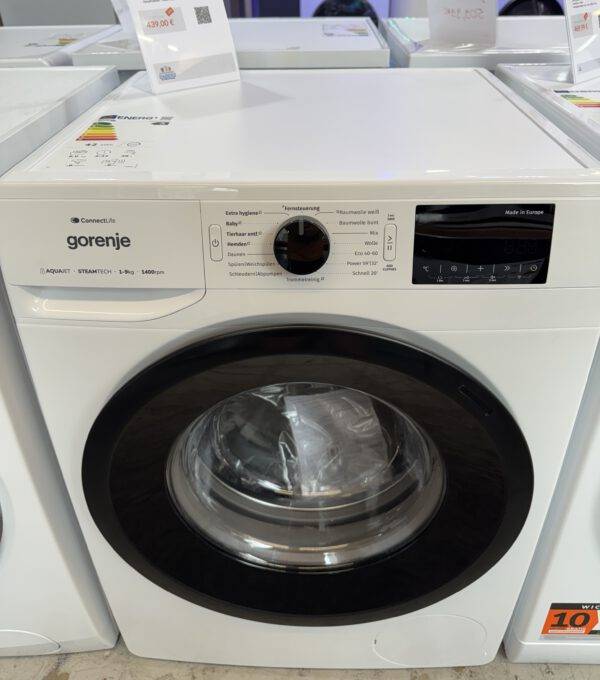 Gorenje Waschmaschine 9KG 1400U/min Heißdampf Aquajet smartes WiFi EEK: A – Bild 2
