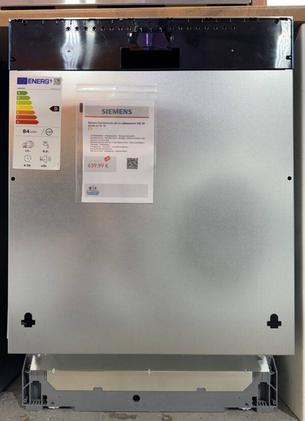 Siemens Geschirrspüler 60cm XXL vollintegriert AutoOpen DosierAssistent HomeConnect EEK: D
