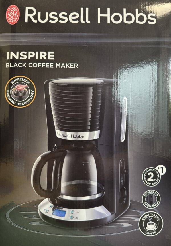 Russel Hobbs Kaffeemaschine schwarz mit Timer 1,25L Glaskanne
