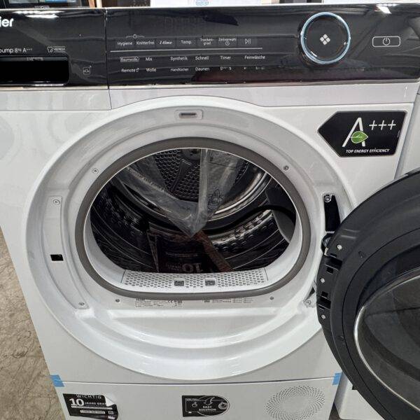 Haier Wärmepumpentrockner 8KG Energie A+++ / C Edelstahltrommel, WiFi hOn App, Innenbeleuchtung – Bild 2