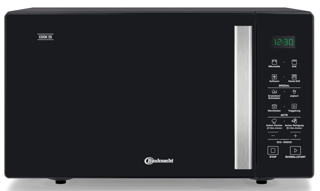 Bauknecht Mikrowelle 25L Garraum, 900W Leistung 1050W Grill Spezialprogramme