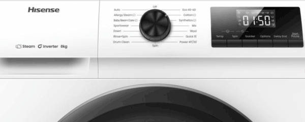 HiSense Waschmaschine 8KG 1400U/min Heißdampf EEK: A – Bild 3