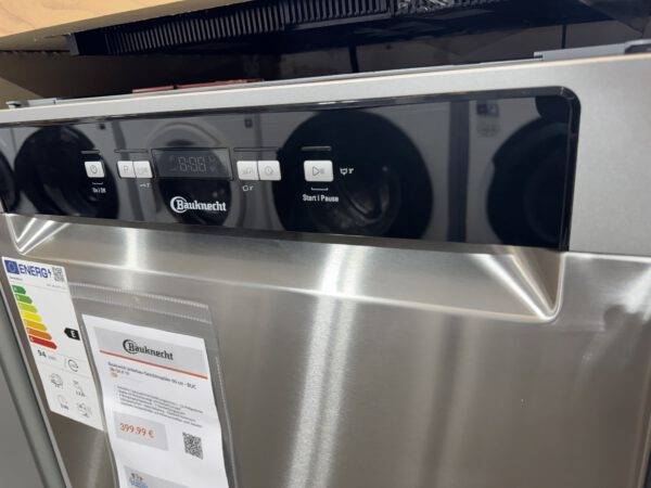 Bauknecht Volledelstahl Unterbaugeschirrspüler 60cm ActiveDry Türöffnung 5 Programme 4 Temperaturen EEK: E – Bild 3