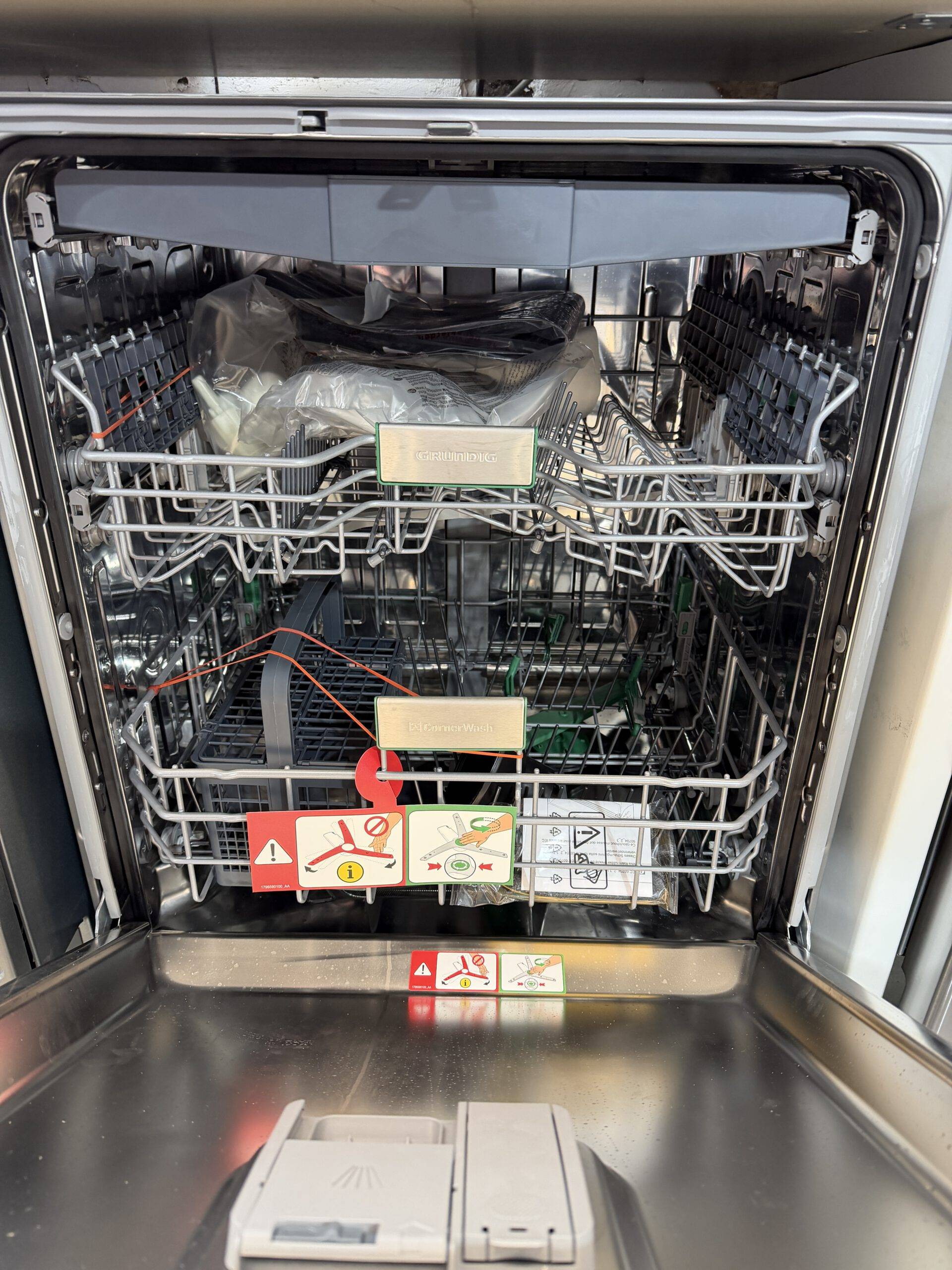 60cm Volledelstahl Unterbau Geschirrspüler Grundig Besteckschublade LED EEK: A – Bild 2