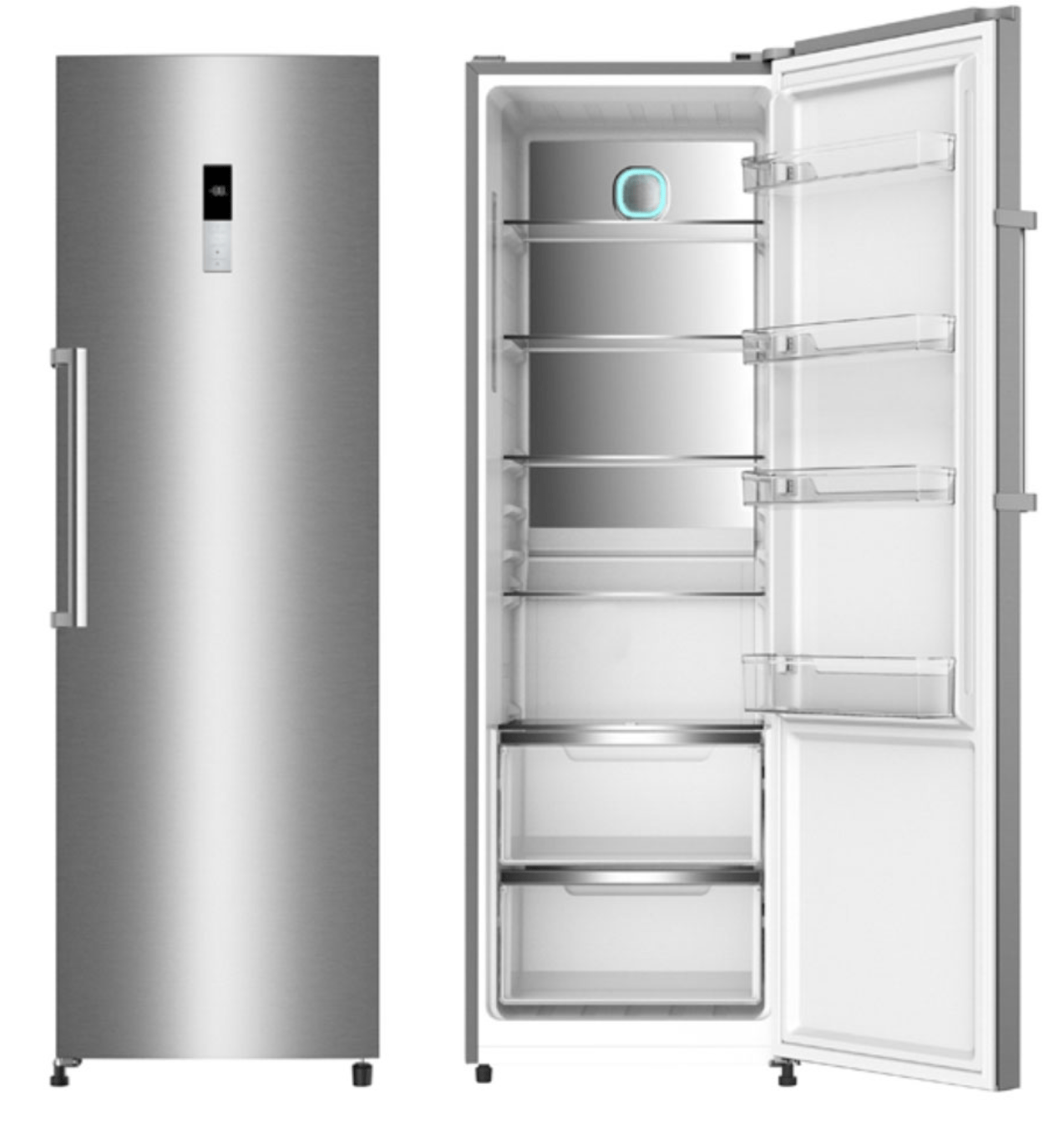 Vollraum-Kühlschrank Edelstahl Geratek 375L Inhalt EEK: E