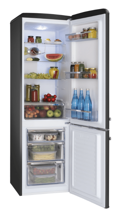 Amica Retro Kühl- / Gefrierkombination schwarz 181cm 244L EEK: C – Bild 2