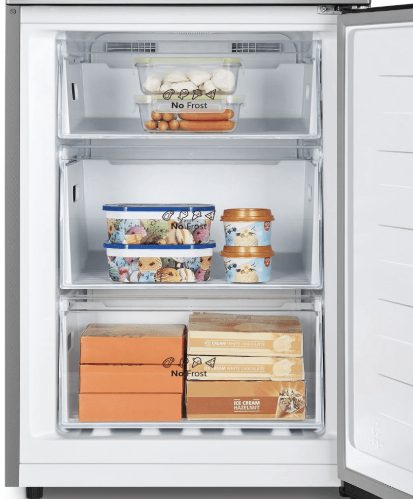 Kühlgefrierkombination Kühlschrank HiSense Edelstahl 186cm NoFrost EEK: D 4 Jahre Garantie – Bild 3
