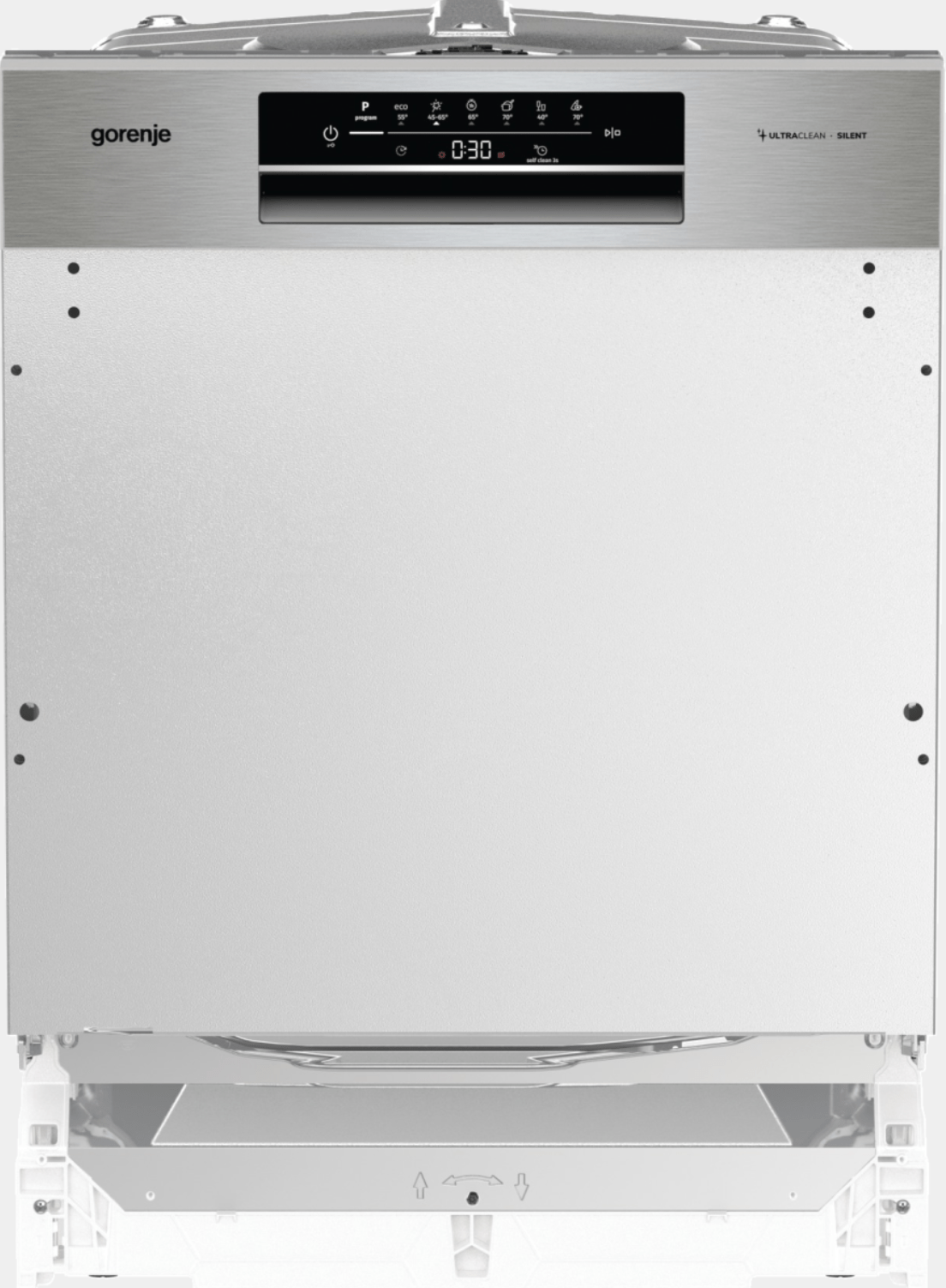Gorenje teilintegrierter Geschirrspüler Edelstahl mit Besteckschublade EEK: D – Bild 2