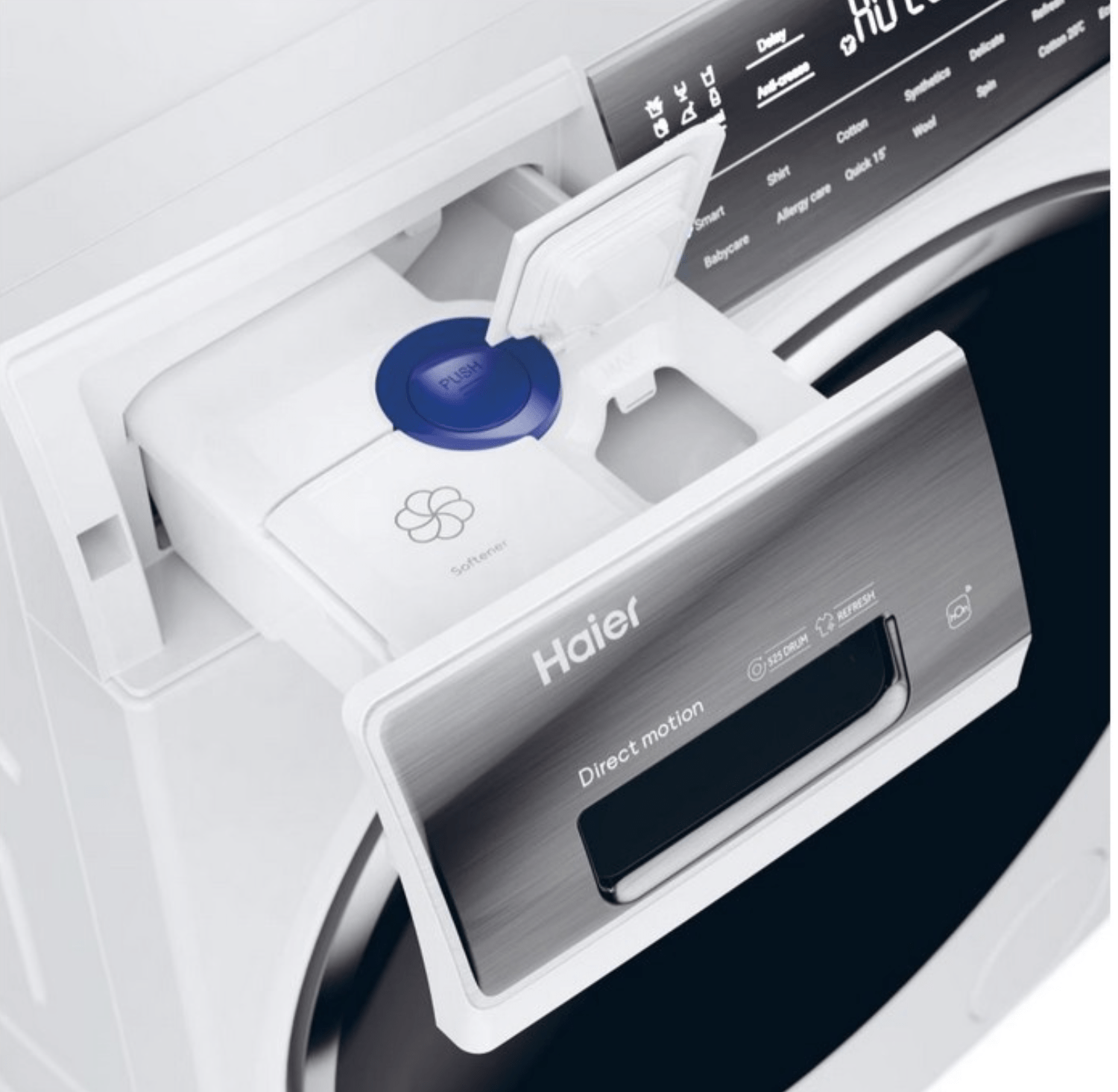 Haier 10KG Waschmaschine Heißdampf 1400U/min WiFi Trommelbeleuchtung Schontrommel EEK: A – Bild 3