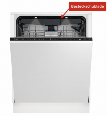 Geschirrspüler vollintegriert 60cm Beko mit Besteckschublade Turbotrocknung LED Spot EEK: A